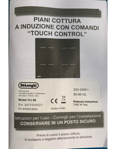 De’Longhi YLI 60 Piano Cottura Nero...