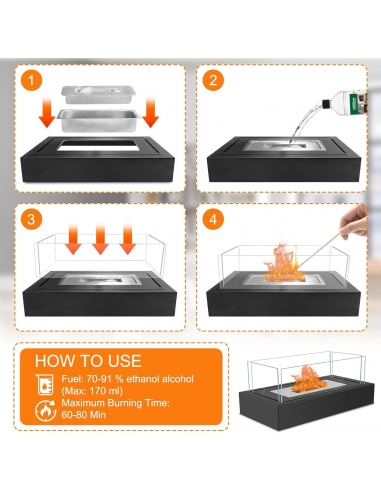 BIAOQINBO Camino portatile da Tavolo...