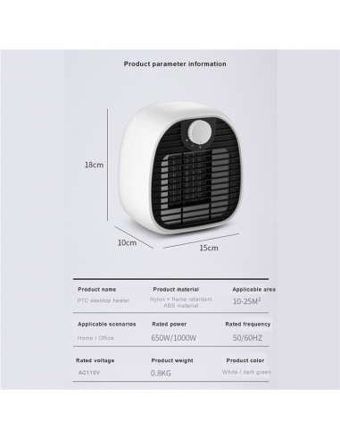 Lotvic Termoventilatore elettrico...