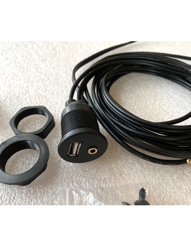 PRESA PROLUNGA VOLANTE USB + AUX RCA...