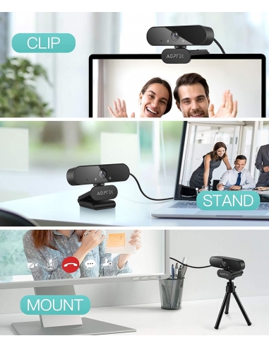 Webcam AGPTEK AC10B-13 1080P Full HD...