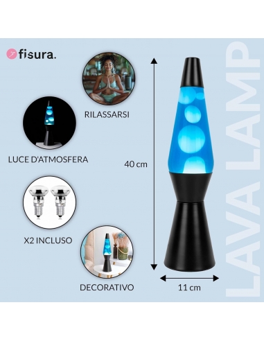 Fisura Lampada Lava Blu e Nera Base... Fisura Lampada Lava Blu e Nera Base...