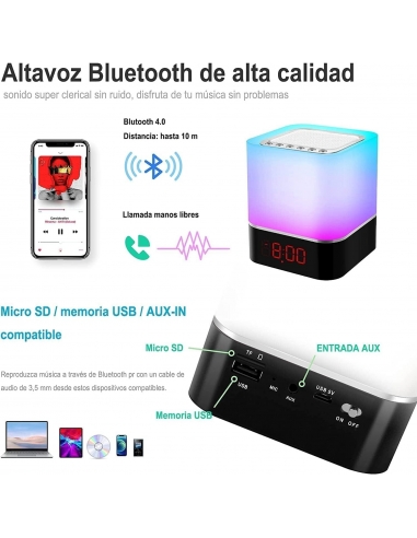Cassa Bluetooth Luci Notturne 5 in 1... Cassa Bluetooth Luci Notturne 5 in 1...