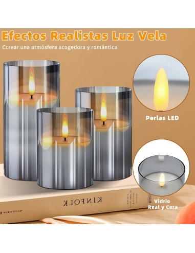 Nestling Candele LED Vetro Effetto... Nestling Candele LED Vetro Effetto...