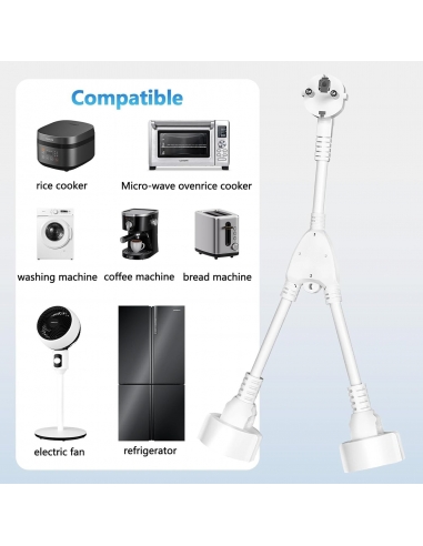 Doppia Spina Presa Cavo Prolunga...