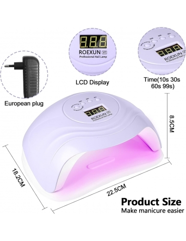 Roexun Lampada Unghie LED UV4...