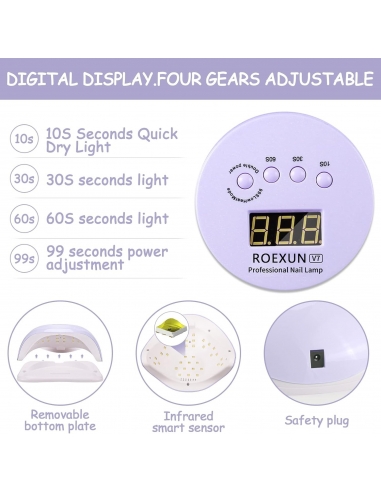 Roexun Lampada Unghie LED UV4...