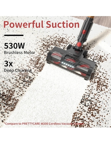 PRETTYCARE V3 Aspirapolvere batteria...