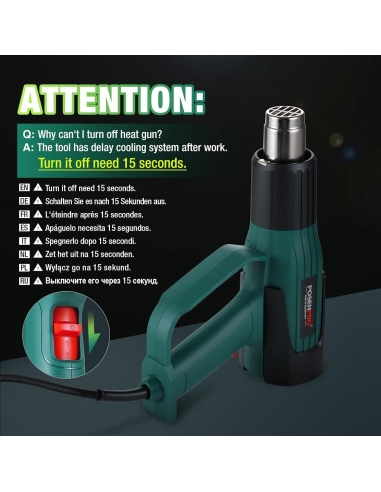 Pistola termica POSENPRO da 2000 W,...