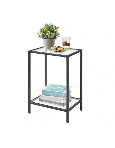 Tavolino da interno a 2 livelli nero...