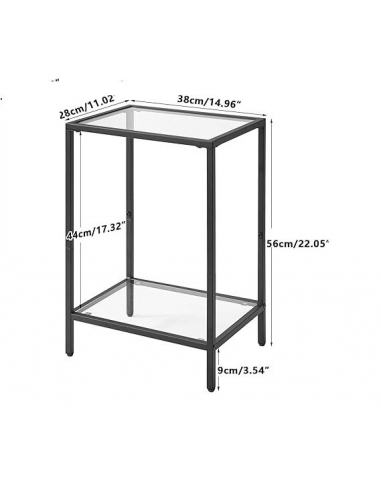 Tavolino da interno a 2 livelli nero...