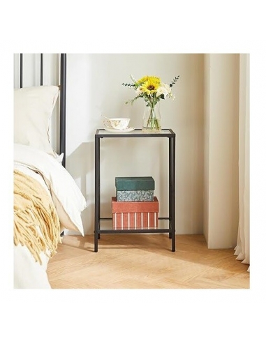 Tavolino da interno a 2 livelli nero...