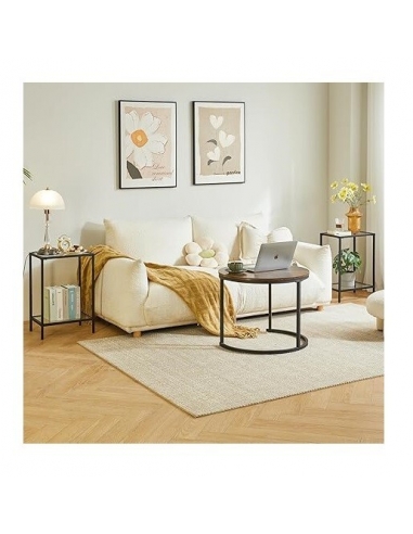 Tavolino da interno a 2 livelli nero...