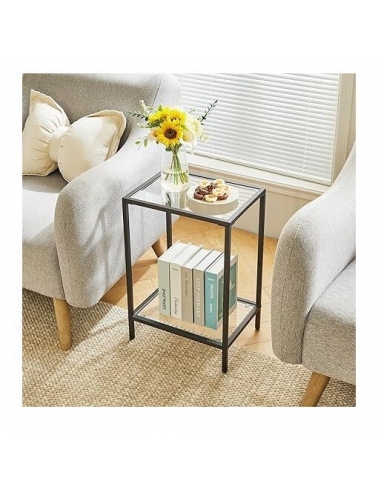 Tavolino da interno a 2 livelli nero...