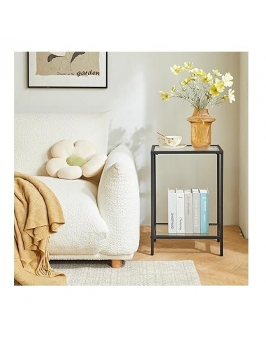 Tavolino da interno a 2 livelli nero...