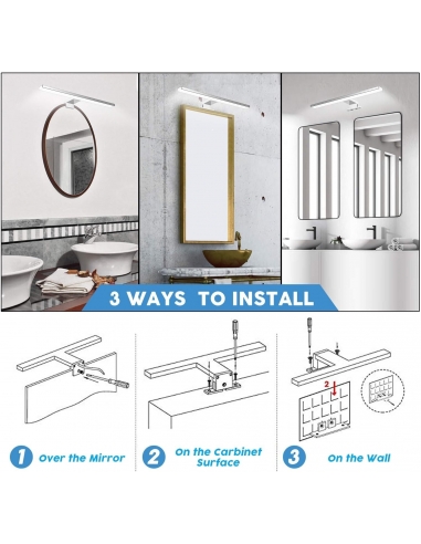 Azhien Lampada da specchio a LED 10W,...