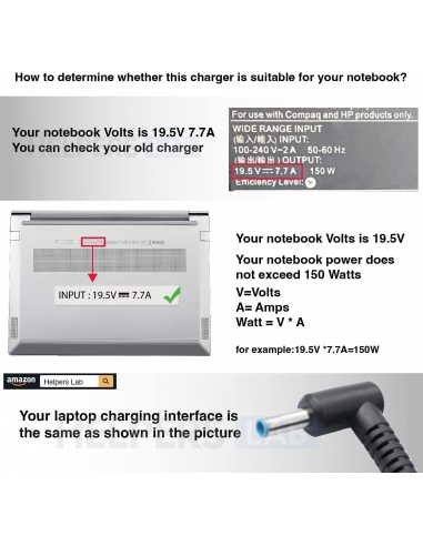 Alimentatore Caricabatteria per HP...