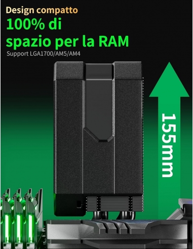 Uphere gaming up1K4 Nero Dissipatore...