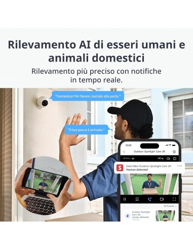 SwitchBot Telecamera 2K di sicurezza...