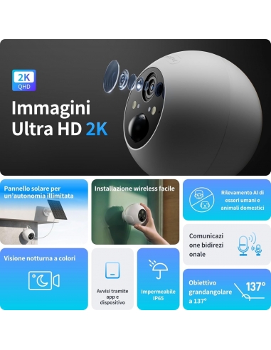 SwitchBot Telecamera 2K di sicurezza...