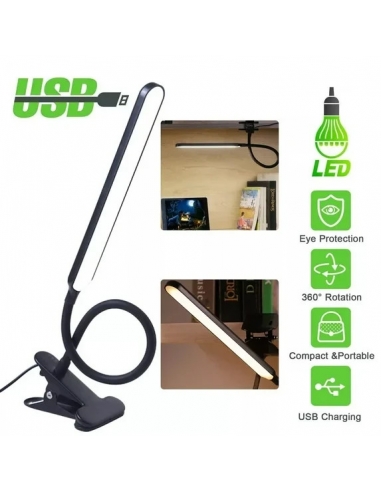 Lampada da Tavolo a Clip LED 10W... Lampada da Tavolo a Clip LED 10W...