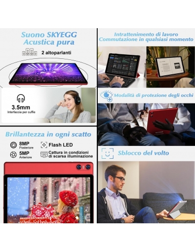 SKYEGG Tablet 10 Pollici Android 14...