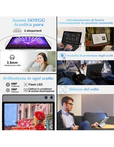 SKYEGG Tablet 10 Pollici Android 14...