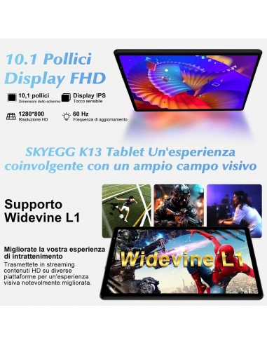 SKYEGG Tablet 10 Pollici Android 14...