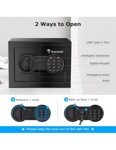 Bonsaii Cassaforte con tastiera...