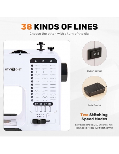 HTVRONT Mini macchina da cucire per...