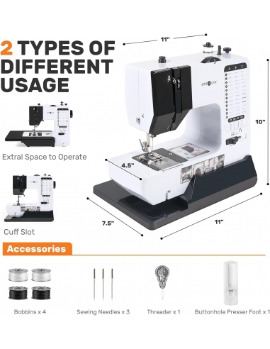HTVRONT Mini macchina da cucire per...