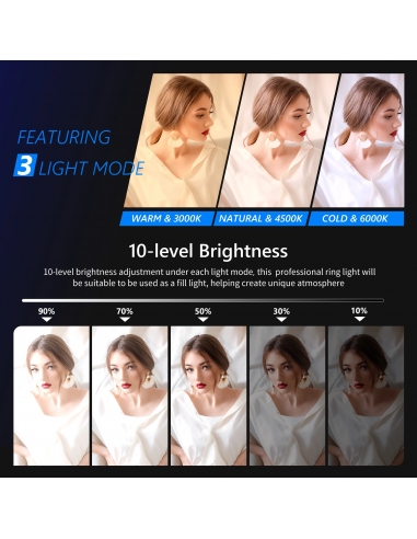 Ring Light Neewer 6" Selfie Treppiede...