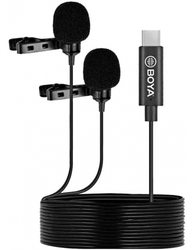 BOYA DUO CLIP-ON LAVALIER MICROFONO...