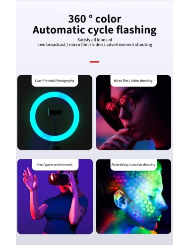 RGB MJ26 Selfie Flash dimmerabile Led...