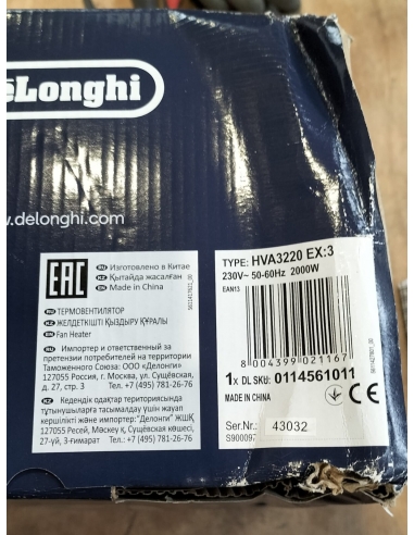 De'Longhi Hva 3220 Termoventilatore...