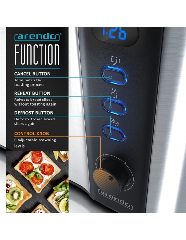 Arendo Frukost Tostapane 4 fette...