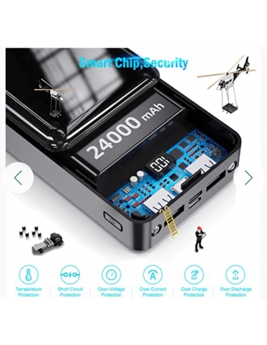 Power Bank 24000mAh con 3 Uscite e 2... Power Bank 24000mAh con 3 Uscite e 2...