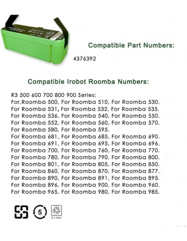 Batteria per iRobot Roomba 960 980...