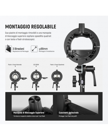 NEEWER CRB1 Supporto a Staffa Tipo S...