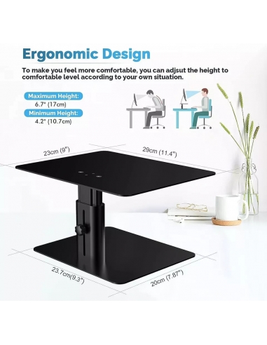 Monitor Riser Stand, Metallic...