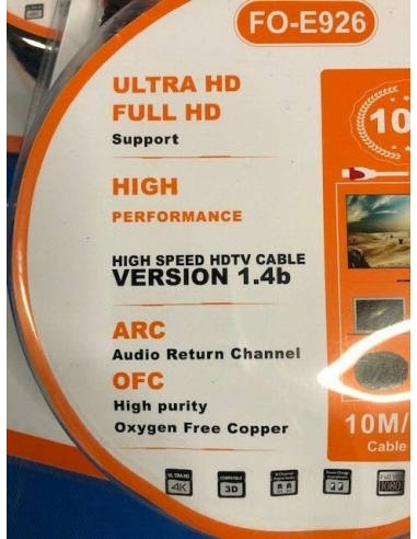 Cavo Hdmi 1.4b10 Metri Hdtv Fullhd...