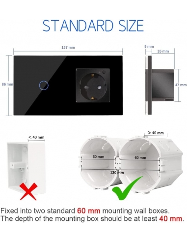 CNBINGO Wi-Fi interruttore touch a 1...