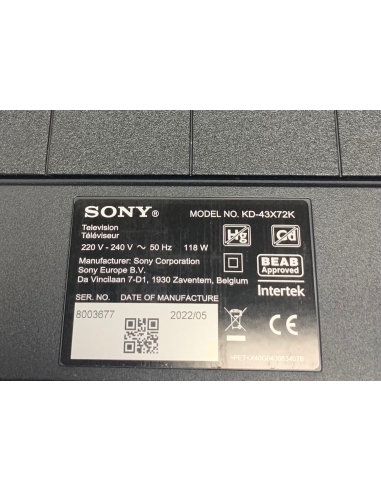 T-CON B002HW700 PER TV SONY KD-43X72K