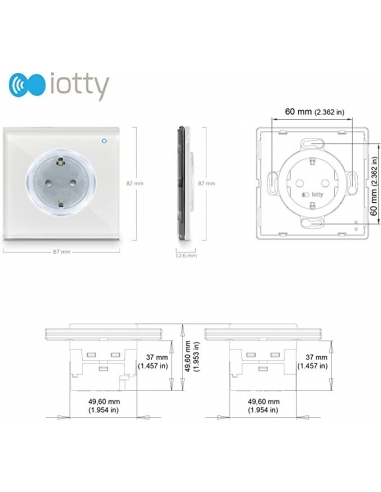 Iotty OSWDE WiFi Smart Socket Touch...