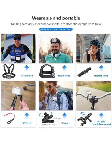 NEEWER Kit Accessori per Action Cam...