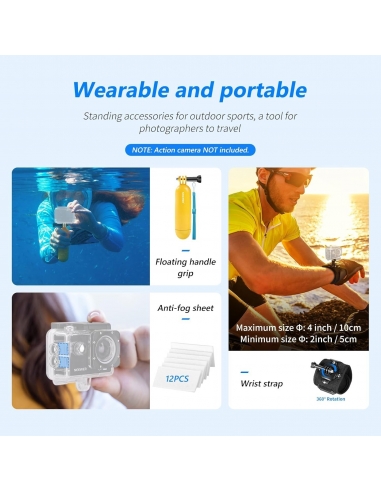 NEEWER Kit Accessori per Action Cam...