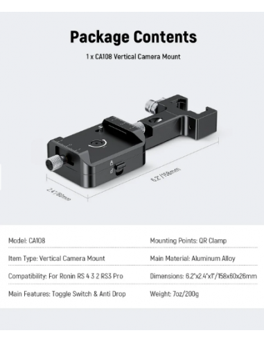 vertical camera mount