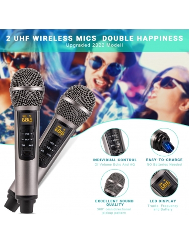 SDRD Cassa Bluetooth Karaoke con 2... SDRD Cassa Bluetooth Karaoke con 2...