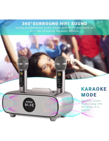 SDRD Cassa Bluetooth Karaoke con 2... SDRD Cassa Bluetooth Karaoke con 2...