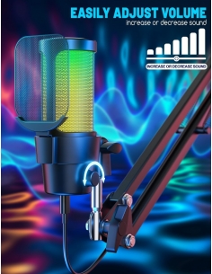 OBVHNUA Microfono con Asta... 2